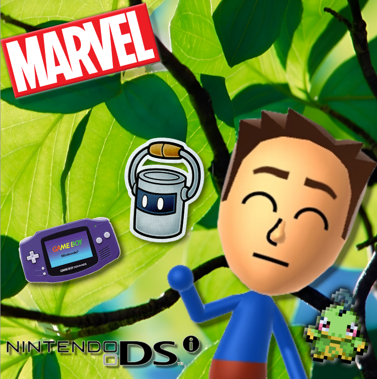 Mii, Politoed, Marvel, GBA, Huey and DSi Logo